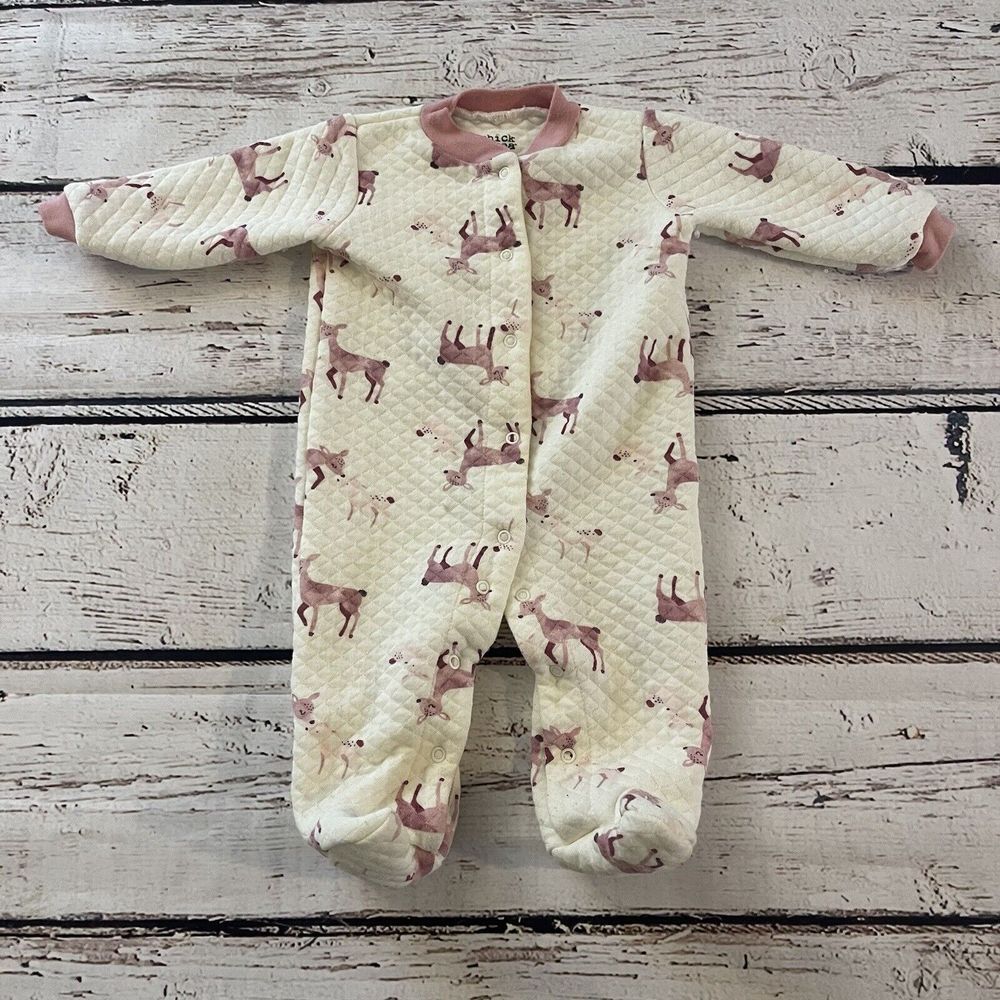 Chickpea Baby Girl Footie Pajamas 6-9‎ Months Baby Deers